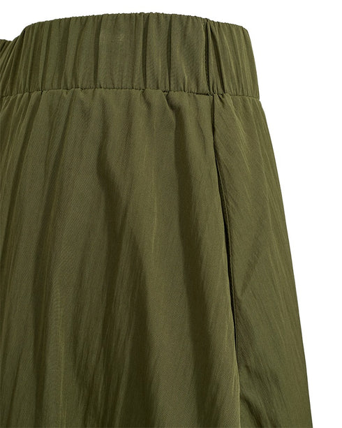 Freequent FQESFENNY Crinkled A-Line Midi Skirt 211795 Calliste Green