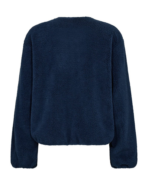 Freequent FQTEDDY Recycled Polyester Teddy Jacket 211816 Moonlit Ocean Blue
