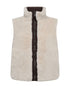 Freequent FQRAVI Reversible Faux Fur Vest 211926 Mole Brown and Moonbeam