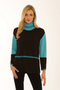 Pomodoro Roll Neck Jumper with Tipping - 32550