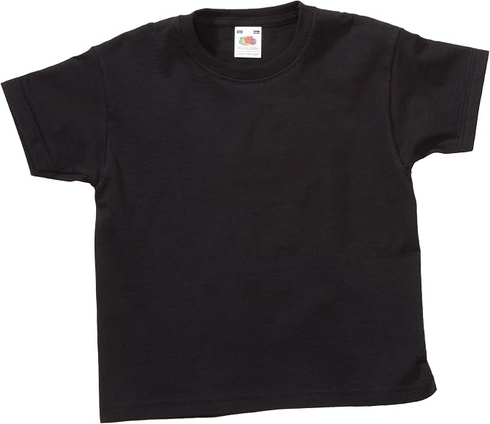 Fruit of the Loom Kids 3-Pack Classic Short Sleeve T-Shirts - Black