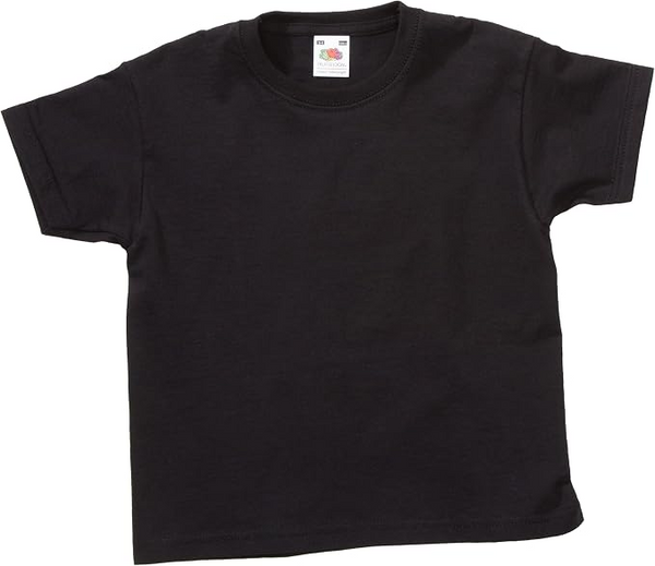 Fruit of the Loom Kids 3-Pack Classic Short Sleeve T-Shirts - Black
