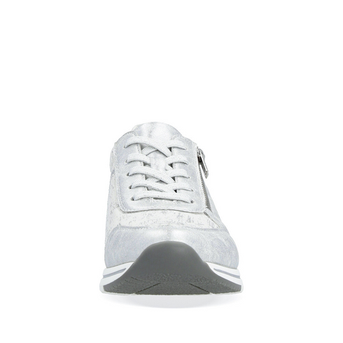 Remonte Women's Silver Zip & Lace Sneakers – R6700-91 – Dervans Fashions