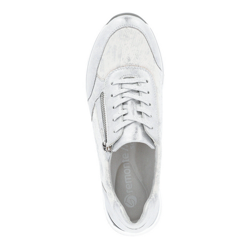 Remonte Women's Silver Zip & Lace Sneakers – R6700-91 – Dervans Fashions