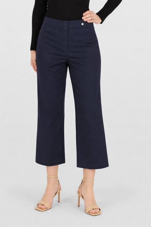 Robell Efi 09 Navy Relaxed Fit 65cm Pull-On Trousers 51539 5499 69