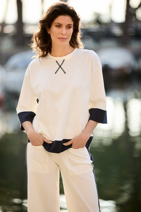 Peruzzi Contrast Zip Top S25178