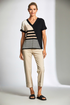 Peruzzi Slim Straight Turn-Up Trouser in Ecru– S26122 L12