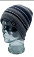 Pro Hike Men’s Lined Stripe Knitted Beanie Hat 3473 – Warm Polyester Winter Hat