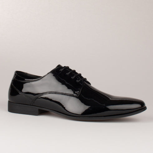 Brent Pope Seddon Coal Black Patent Dress Shoe