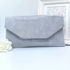 Womens Square Front Suede Elegant Clutch Bag with Long Chain HF005 21847