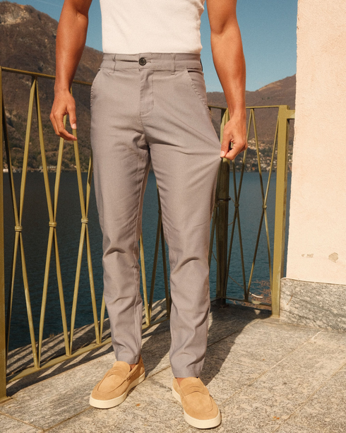 Walker and Hunt Smart Pant Super Stretch Chino Grey