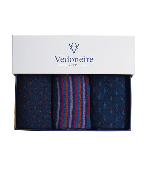 Vedoneire Men’s 3 Pack Gift Box Socks - Premium Cotton Comfort S0BX