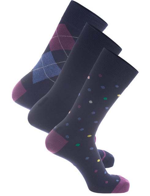 Vedoneire Men’s 3 Pack Gift Box Socks - Premium Cotton Comfort S0BX