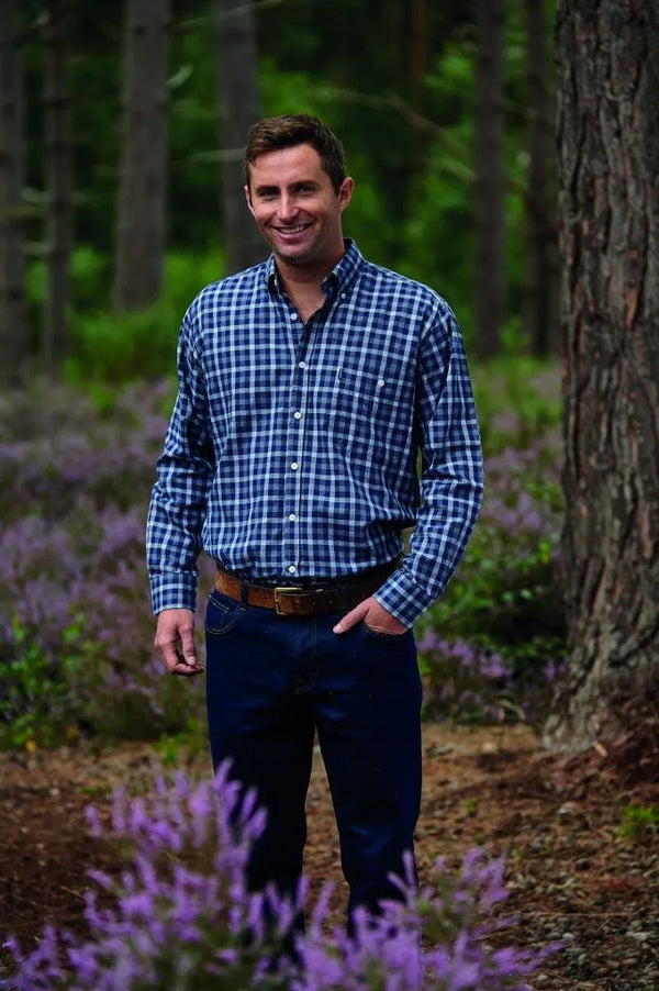 CHAMPION – Southwold Long Sleeve Work Shirt Blue/Navy – 3205