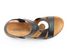 Heavenly Feet Black Trace Vegan Friendly Comfort Sandal with Metallic Detail