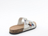 Heavenly Feet Jess Sandal White Sequin Diamante Vegan Friendly 3cm Sole