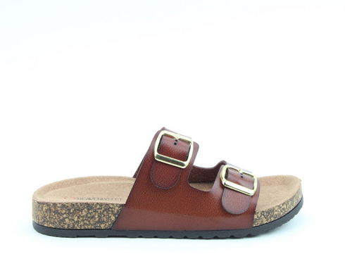 Heavenly Feet Harmony2 Redwood Vegan Friendly Bio Sandal Twin-Buckle Slider 2.5cm Sole