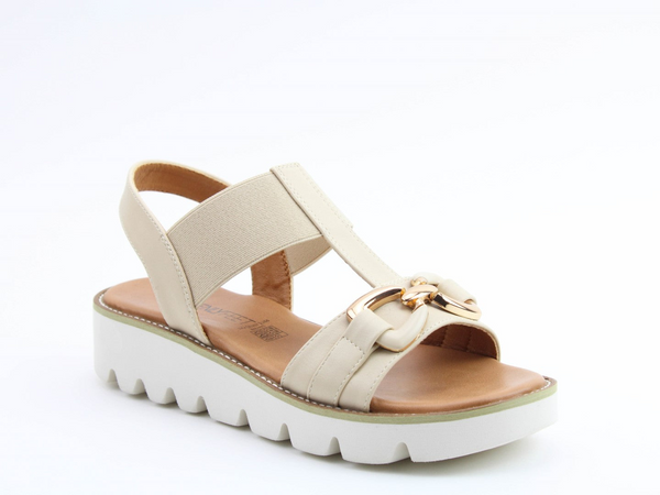 Heavenly Feet Lulu2 Vegan Friendly Lightweight Sandal with Buckle Detail