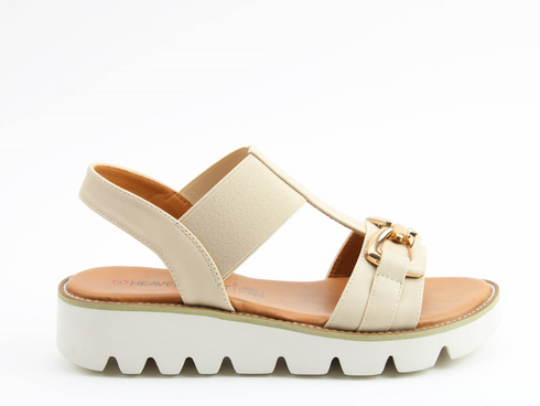Heavenly Feet Lulu2 Vegan Friendly Lightweight Sandal with Buckle Detail