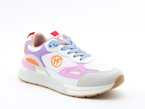 Heavenly Feet Santo White Multi Pink Lilac Orange Lightweight Sneakers