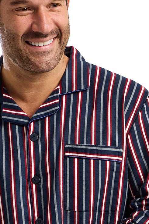 West Ridge Mens Wincey 100% Brushed Cotton Pyjama Set WR46109