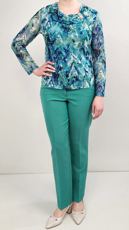 Via Veneto SarahB Cowl Neck Top V320