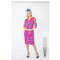Via Veneto Magenta Print Buckle Dress V419 Magenta Print
