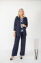 Via Veneto Navy 3-Piece Trousers Suit V436 Navy & White