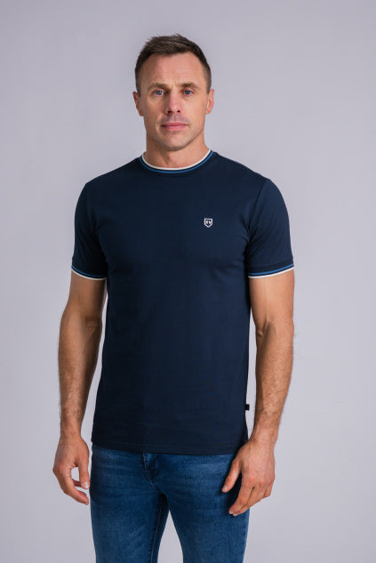 XV Kings by Tommy Bowe Valley Vikings T-Shirt Navy Striped Detail