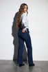 Bariloche Womens High-Waisted Wide-Leg Trousers VESUVIO 26 - 15 Navy