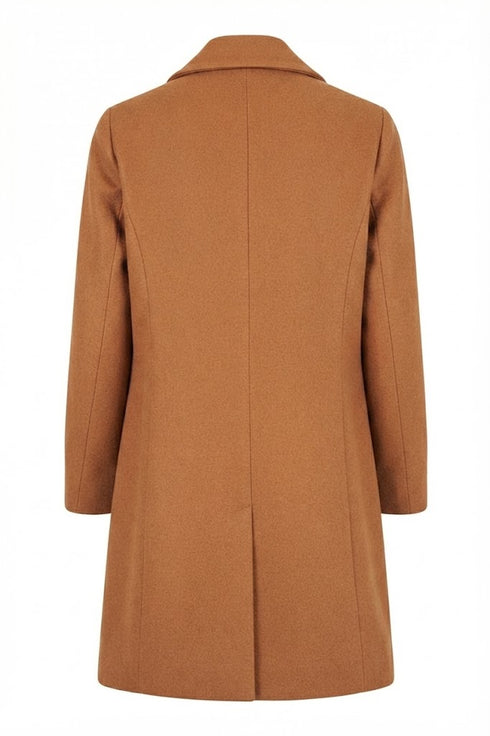 Normann Women's Glazed Ginger 34 Single-Breasted Wool Blend Classic Coat 2504