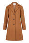 Normann Women's Glazed Ginger 34 Single-Breasted Wool Blend Classic Coat 2504