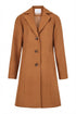 Normann Women's Glazed Ginger 34 Single-Breasted Wool Blend Classic Coat 2504
