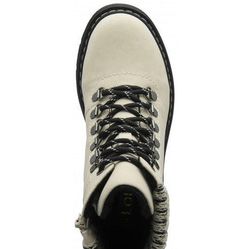 Lotus Grey Patent Jojo Ankle Boots - Chunky Lace-Up Style ULB350GP00