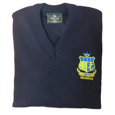 Mercy College Woodford Official School Jumper Wool Mix Embroidered Crest