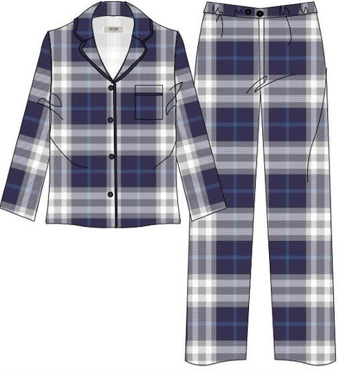 West Ridge Mens Wincey 100% Brushed Cotton Check Pyjama Set WR46109