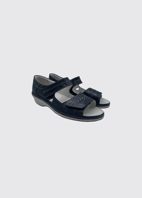 Suave Women's Yolanda 6020 Wide Fit Leather Sandal with Closed Heel