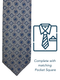 Zazzi Boys Patterned Silver Tie & Matching Pocket Square Set 6312-1
