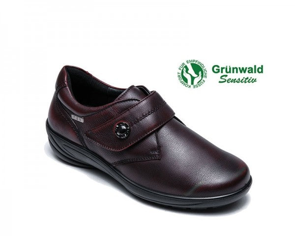 G Comfort Ladies Wide Fit Velcro Shoes P-9520 | Leather Weatherproof Comfort
