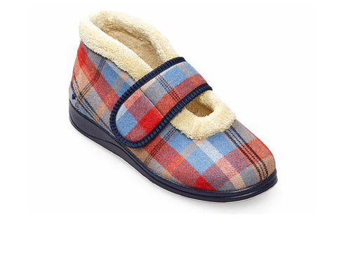 Padders Hush 409 Women's Velcro Slippers with Warm Interior - Wide Fit Cozy Comfort