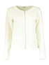 Zabaione Women’s Ab44sintha Off-White Patterned Jacket – Zip Closure Round Neck - KY-451-0032-2