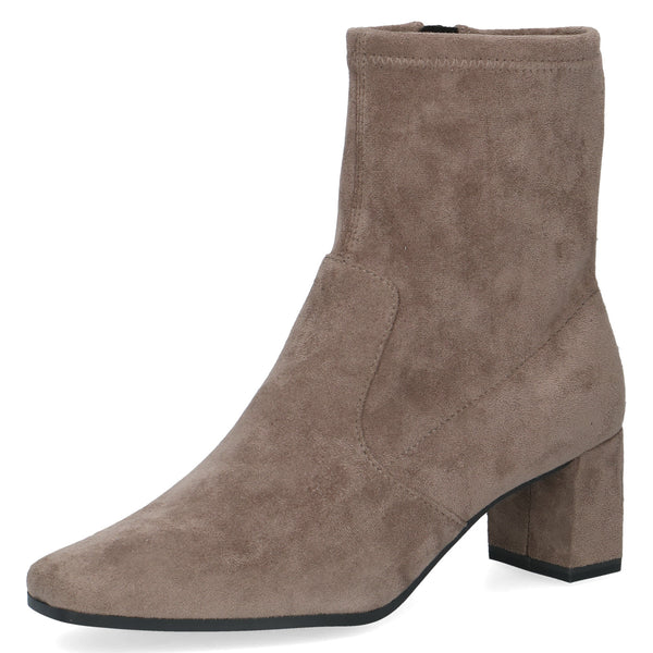 Caprice Square Toe Block Heel Ankle Boot with MEMOTION Footbed - 306 Cafe SKU 9-25354-306