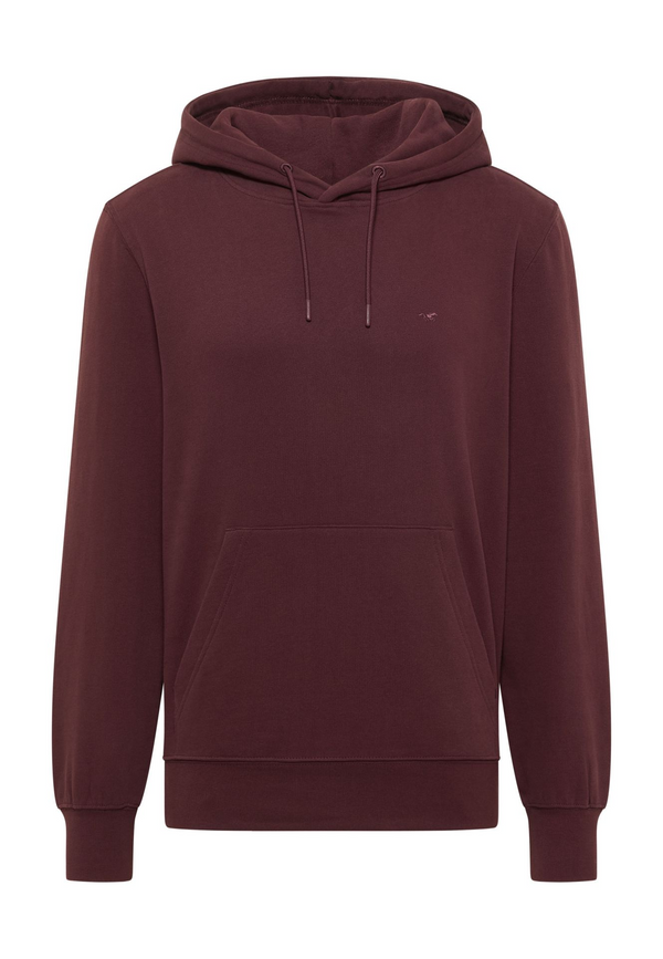 Mustang Mens Bronson Cotton Logo Hoodie 1018116 3242 - Burgundy