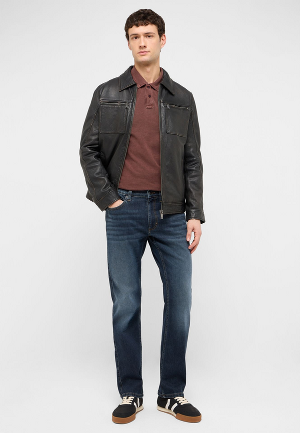 Mustang Mens Tramper Straight Brushed Jean 1018262 983 - 983 Dark Blue