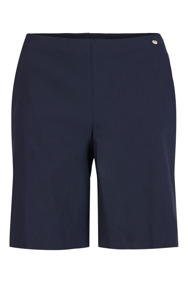 Robell Emma 04 Trousers Navy 69 Relaxed Fit Pull-On Elastic Waist Bengaline 24cm 53527