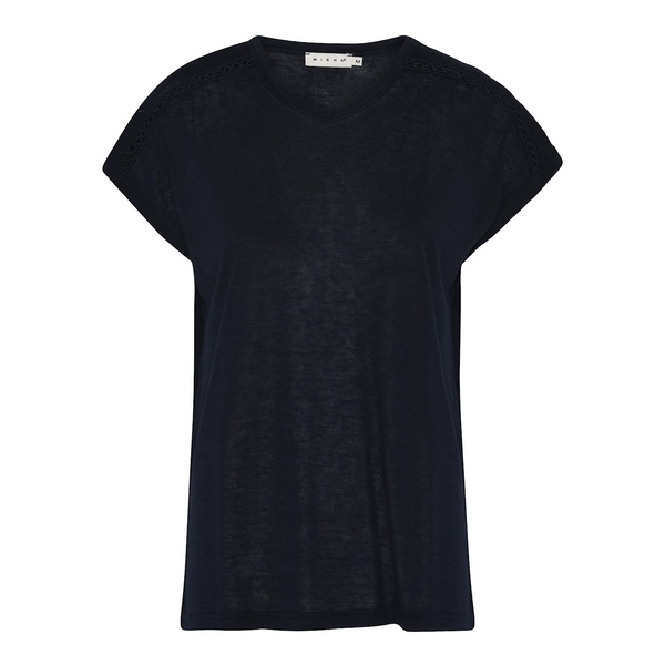 Micha Pure Linen T-shirt Navy 181-172 10
