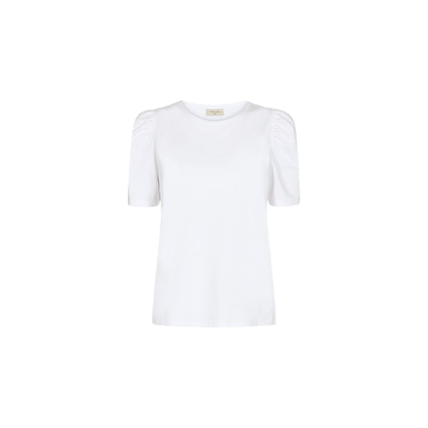 Freequent Fenja Puff Sleeve T-Shirt Brilliant White 208286