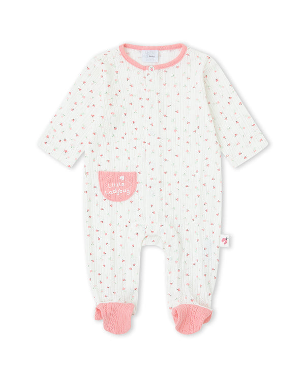 Yatsi | Baby Girl Ladybird Footed Cotton Romper - 26110178