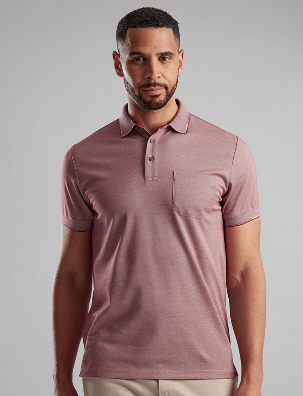 Vedoneire Amber Terrain Men's Cotton-Blend Polo Shirt — Regular Fit | 3137