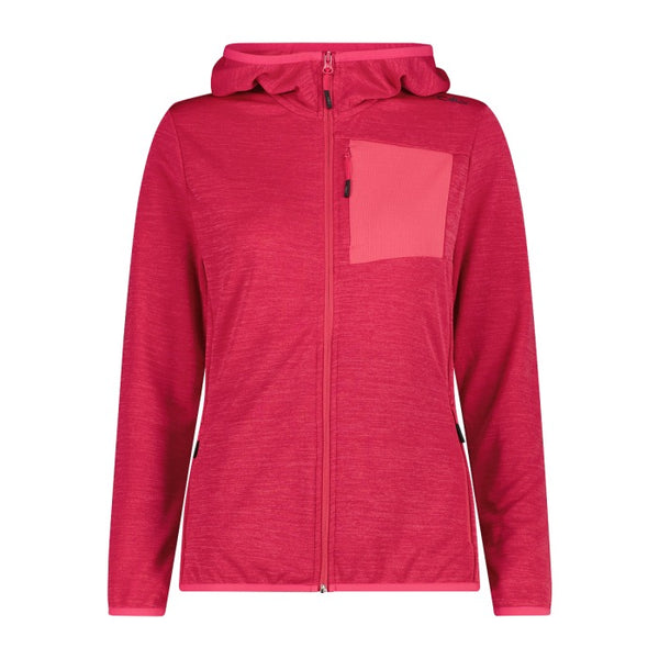 CMP Womens Technical Lightweight Melange Jacquard Hooded Full Zip Jacket 36L6256